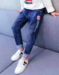 Boys Jeans Autumn And Winter New One-piece Velvet - TryKid
