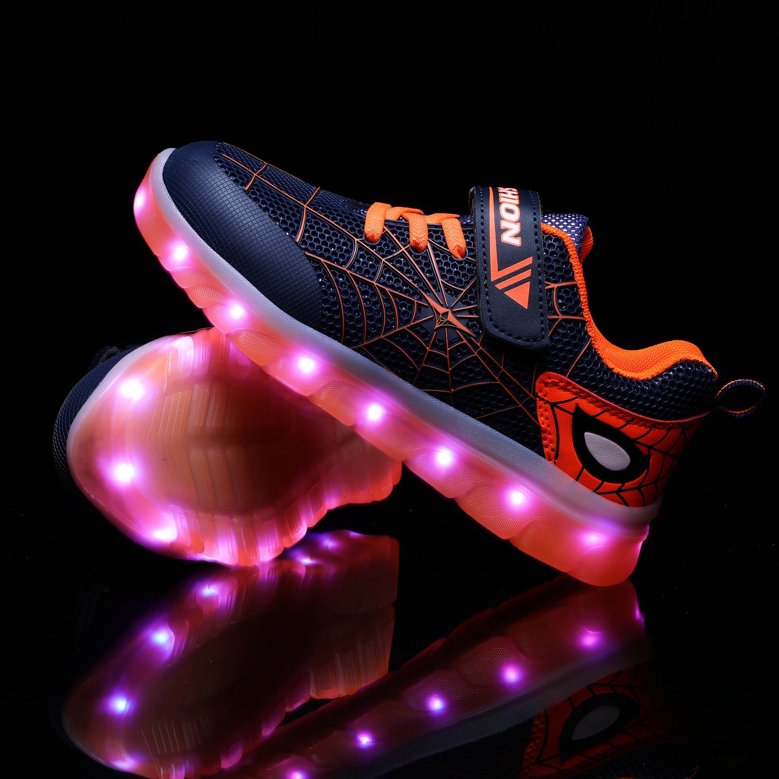 Size 26-37 Kids Led USB Recharge Glowing Shoes Children's Hook Loop - TryKid