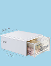 Drawer Type Plastic Transparent Wardrobe Storage Box Finishing - TryKid
