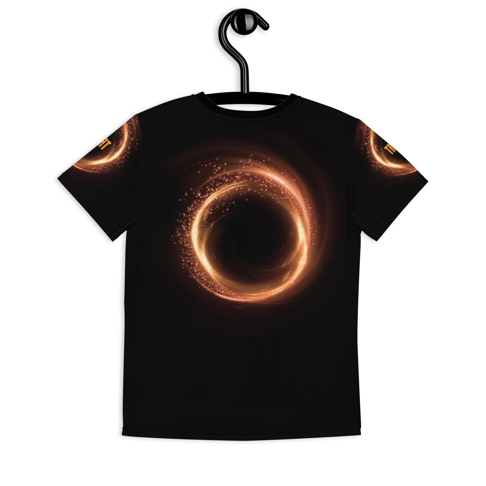 TRYKID Cosmic Black Hole Youth Crew Neck T-Shirt | Trending Space Design for a Stellar Fashion Statement