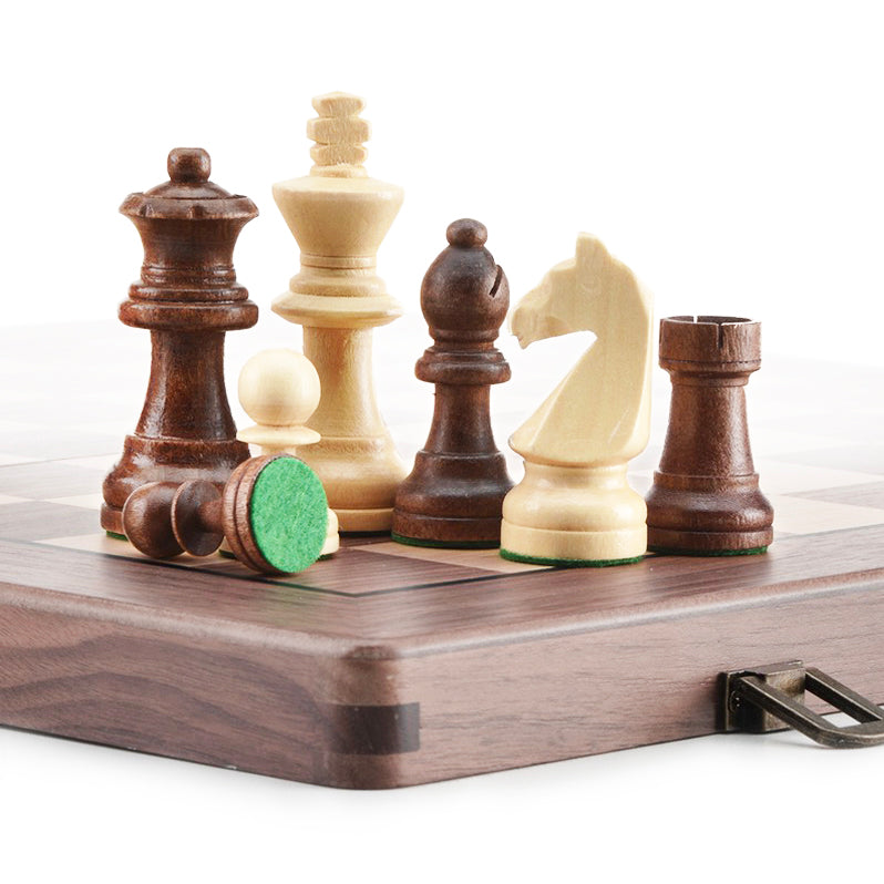 High Quality German Walnut Chess Wooden Chess Solid Wood Chess Pieces - TryKid