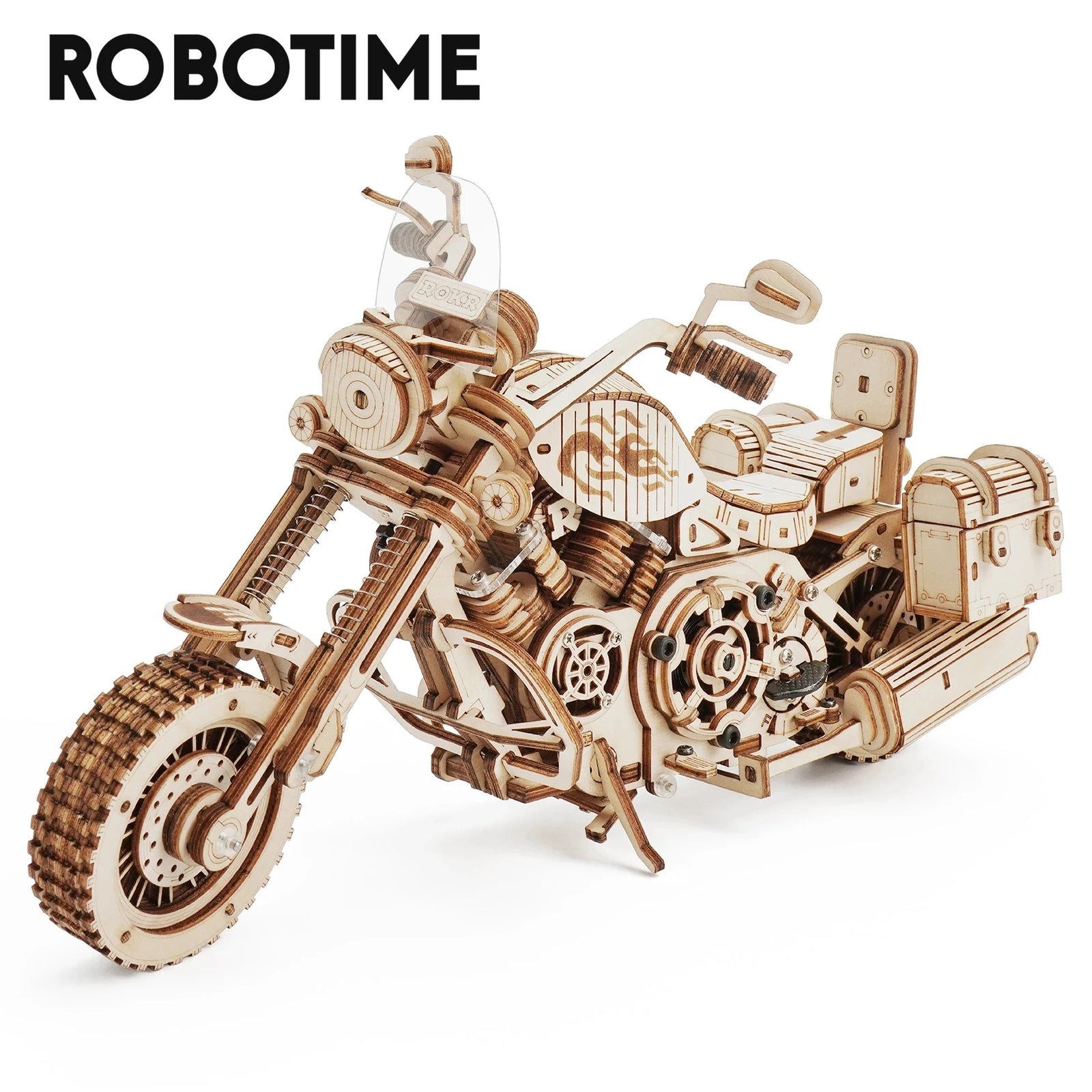 Robotime Rokr Cruiser Motorcycle DIY Wooden Model 420 Pcs Building Block Kits Funny Toys Gifts For Children - TryKid