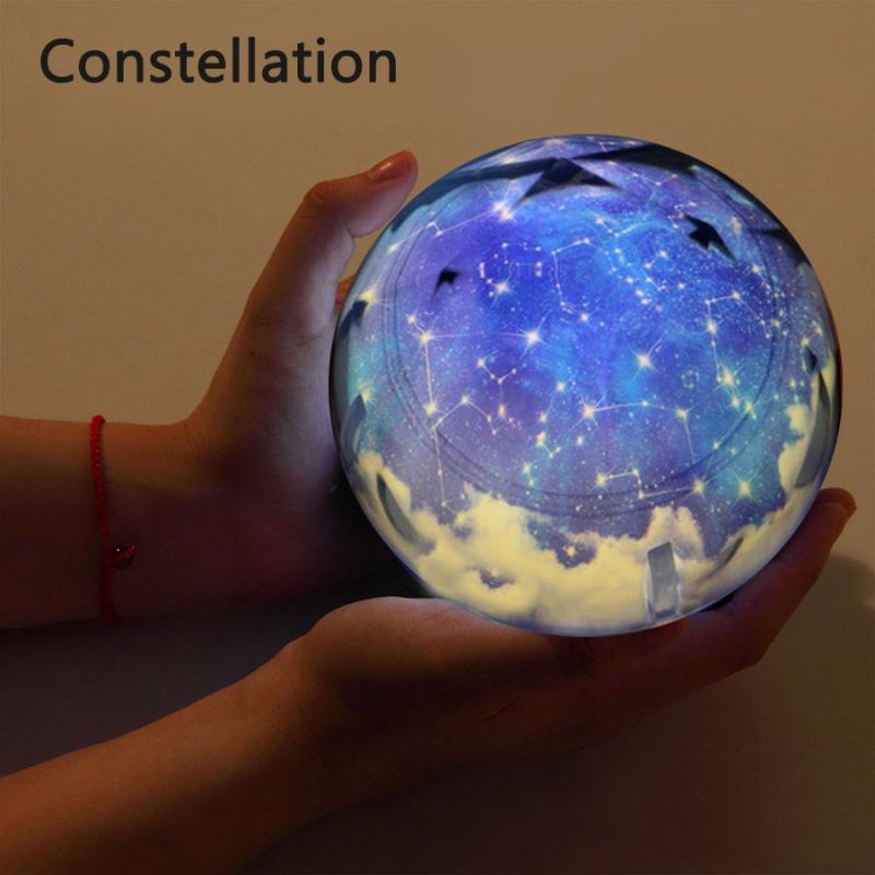 Starry Sky Night Light Planet Magic Projector Earth Universe LED Lamp Colorful Rotate Flashing Star Kids Baby Christmas Gift - TryKid