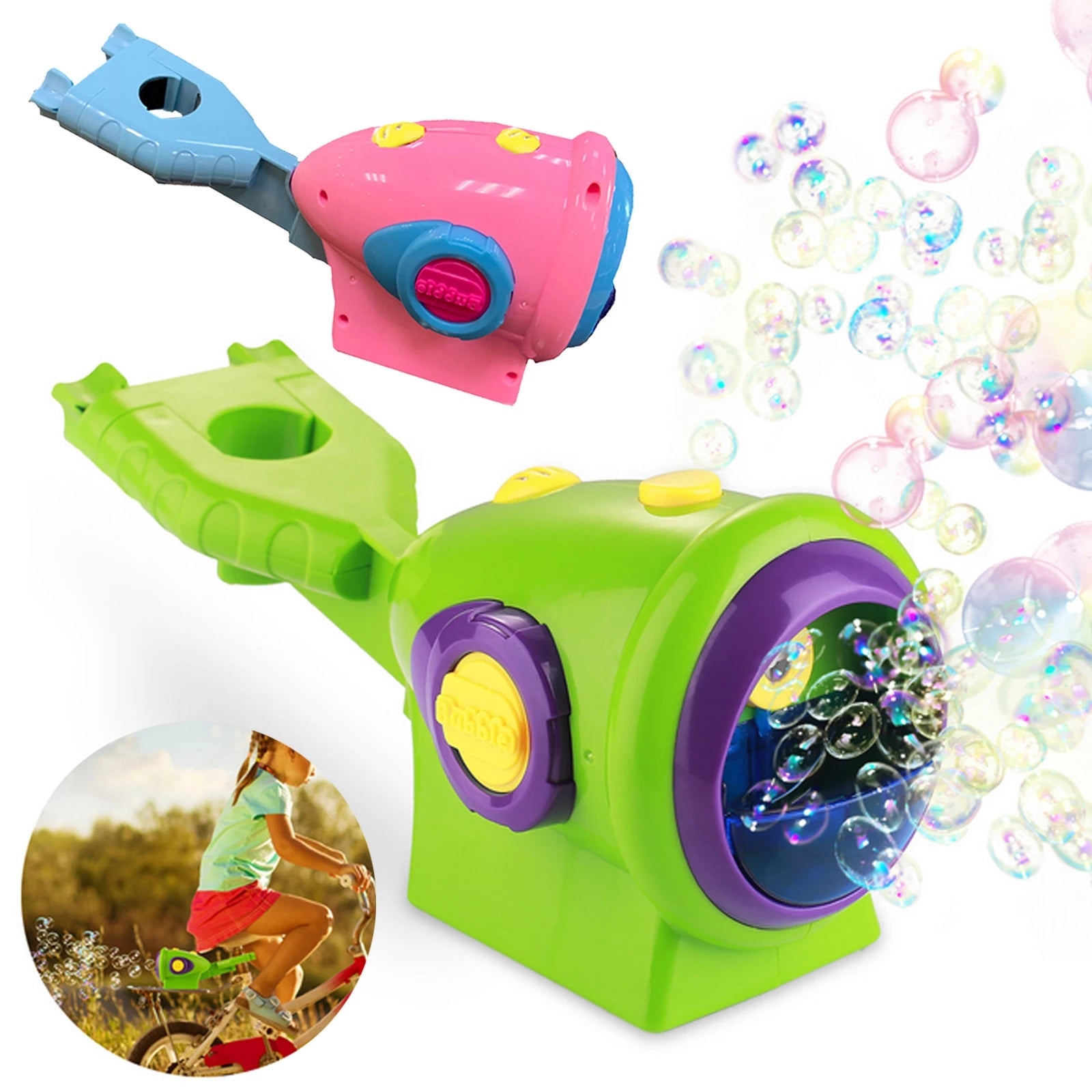 Bike Bubble Machine Automatic Bubble Machine Gun Soap Glow Bubble Blower Outdoor Kids Child Brinquedos Toy For Kids - TryKid