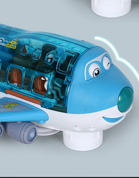 Electric Universal Cartoon Airplane Lights Music Rotation - TryKid
