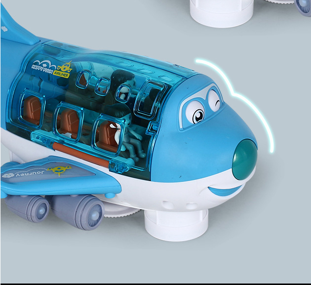 Electric Universal Cartoon Airplane Lights Music Rotation - TryKid