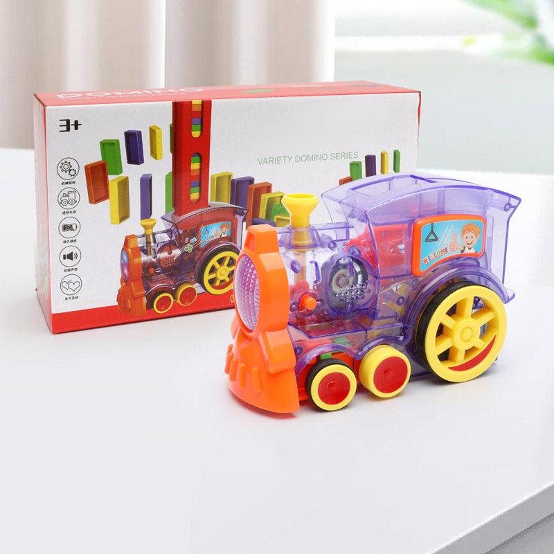 Domino Train Toys Baby Toys Car Puzzle Automatic Release Licensing Electric Building Blocks Train Toy - TryKid