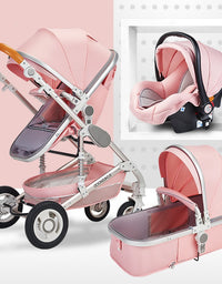 Sitting And Lying Portable Folding High-landscape Shock-absorbing Two-way Stroller For Newborn Babies - TryKid
