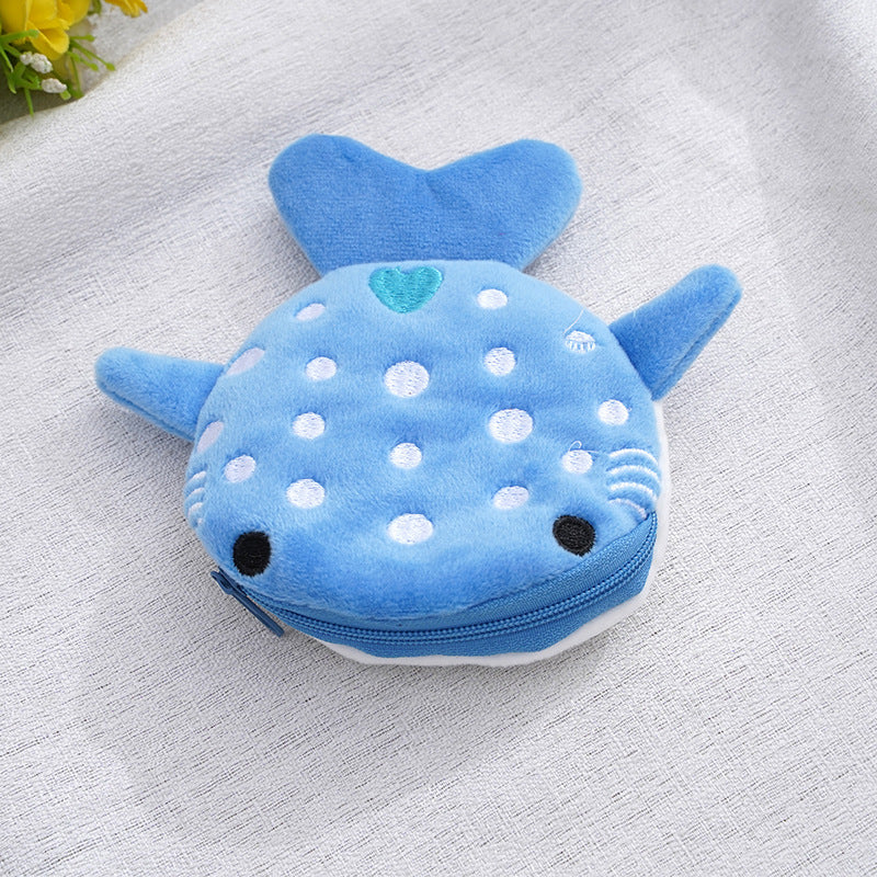 Plush Children's Shark Coin Purse Cute Cartoon Pendant - TryKid