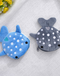 Plush Children's Shark Coin Purse Cute Cartoon Pendant - TryKid
