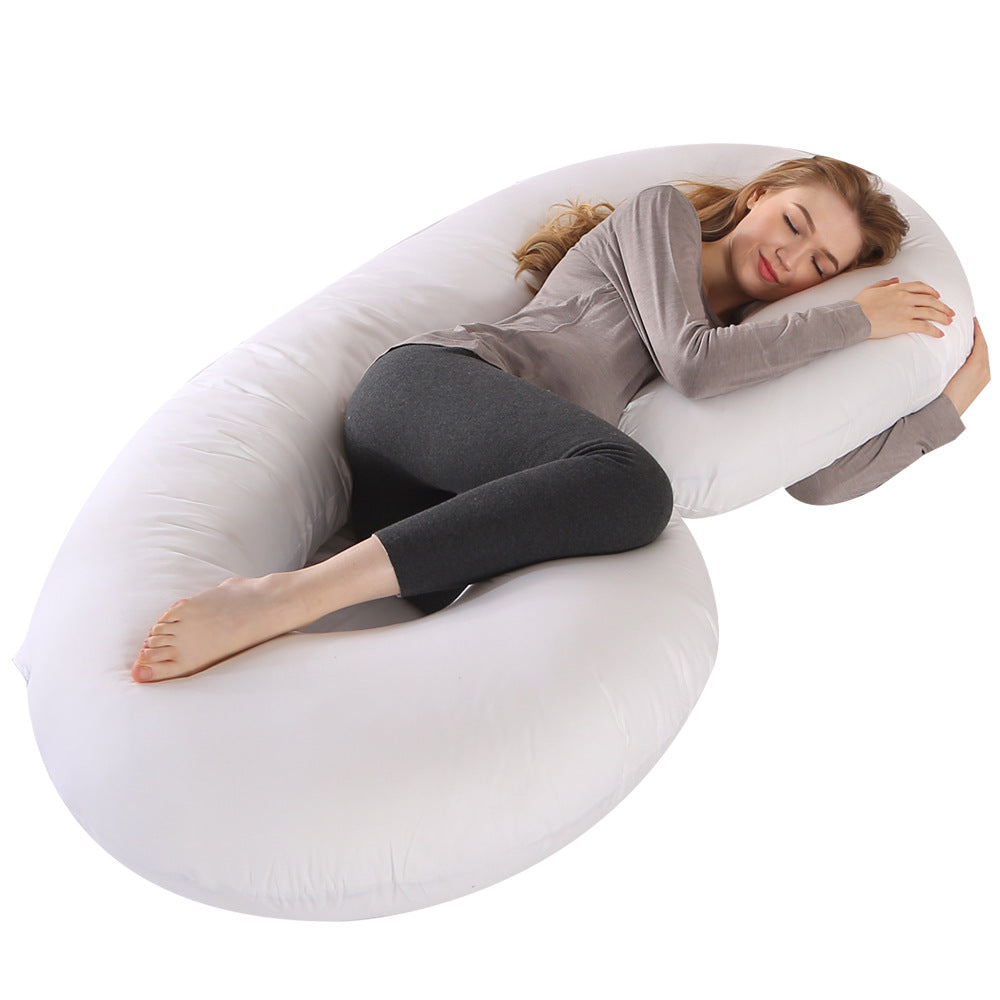 Crystal Velvet C-type Pregnancy Pillow For Sleeping On The Side - TryKid