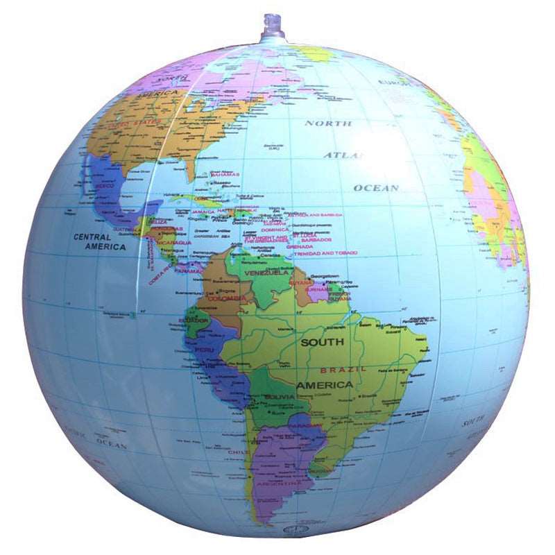 16-inch Inflatable Globe English Environmental Protection Pvc Globe With Bracket Hole Globe