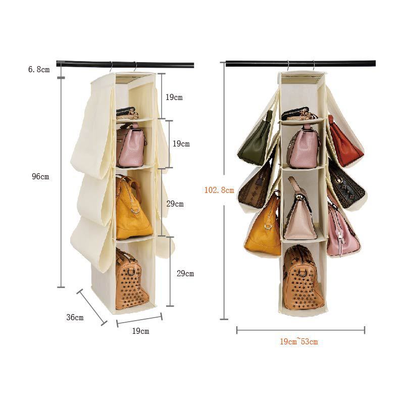 Home Closet Hanging Storage Package Four Ten Compartments Organizing Cabinet - TryKid