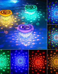 Fish Projection Bathtub Light Kids Toy LED Floating Underwater Submersible Swimming Pool Decor Light Fountain Diving Lamp
