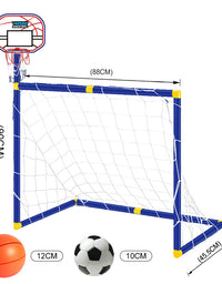 Folding Mini Football Soccer Ball Goal Post Net - TryKid
