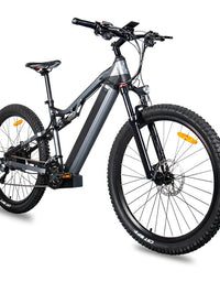 500W Electric Bicycle Ebike 27.5 Inches Mountain E-Bike 48V City EMTB 27 Speed Gray - 500W Bafang Motor - TryKid

