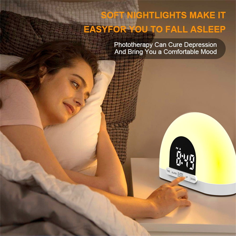Wake-Up Light Simulated Sunrise Electronic Alarm Clock lamp - TryKid