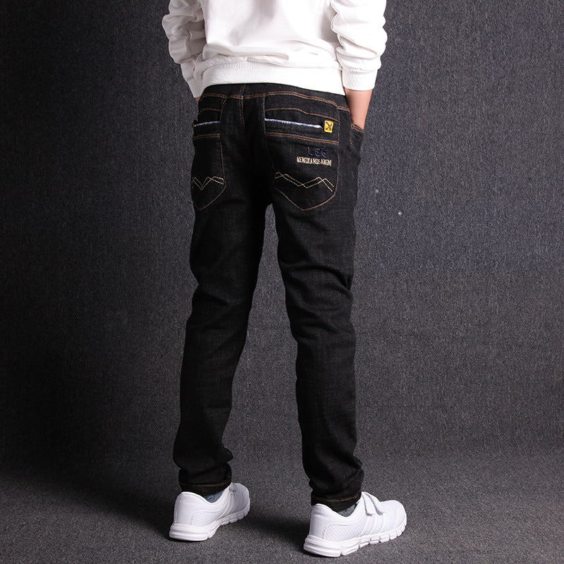 Boys Jeans New Product Micro Stretch Comfortable Black Pants - TryKid