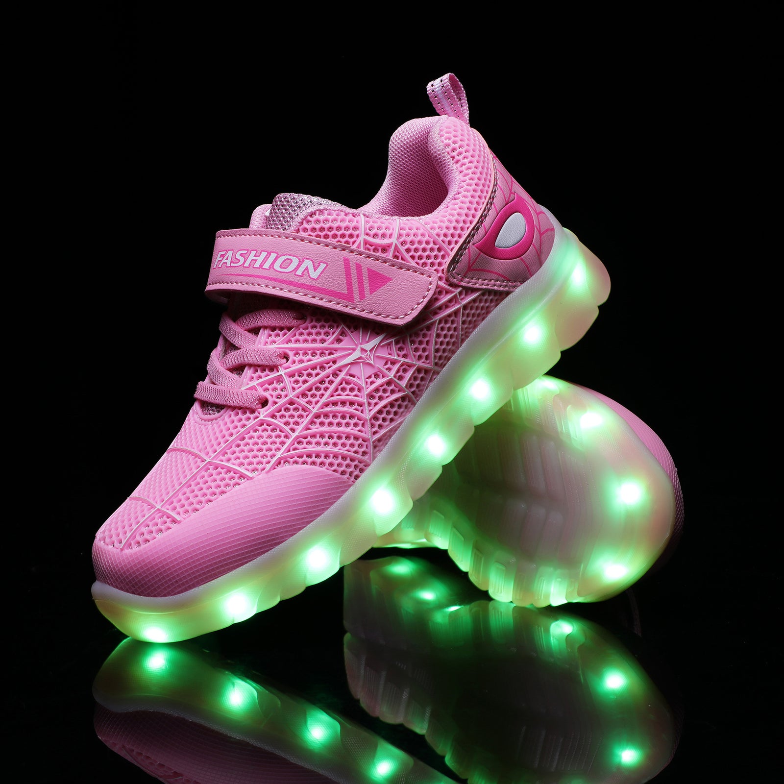 Size 26-37 Kids Led USB Recharge Glowing Shoes Children's Hook Loop - TryKid