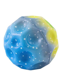 Colorful Hole Ball Soft Bouncy Ball Anti-fall Moon Shape Porous Bouncy Ball Kids Indoor Toys Ergonomic Design Elastic Ball - TryKid
