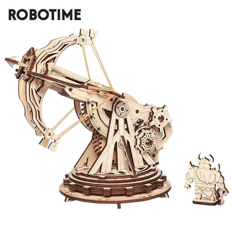 Robotime ROKR Siege Heavy Ballista 3D Wooden Puzzle War Game Assembly Toys Gifts for Children Boys Kids KW401 - TryKid