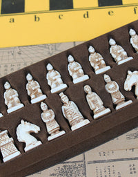 New Antique Chess Small Leather Chess Board Qing Bing - TryKid
