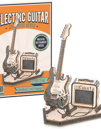 Electric Guitar Model Gift For Kids Assembly Creative Toys Building Block Set 3D Wooden Puzzle - TG605K - TryKid
