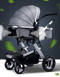 High View Baby Stroller Can Sit And Lie Down - TryKid
