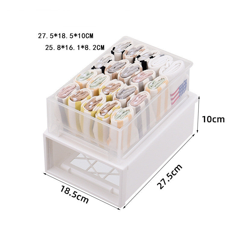 Drawer Type Plastic Transparent Wardrobe Storage Box Finishing - TryKid