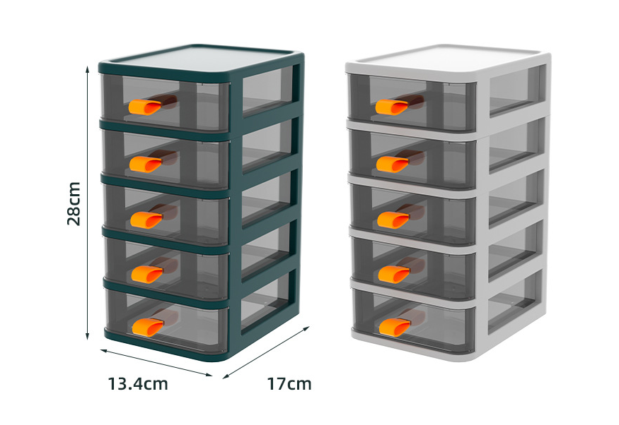 Transparent Desktop Storage Box Small Drawer Type Desk Storage Cabinet Plastic - TryKid
