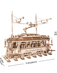 Rokr Classic City Tram 3D Wooden Puzzle LK801 Building Toys Jigsaw For Xmas Gift - TryKid
