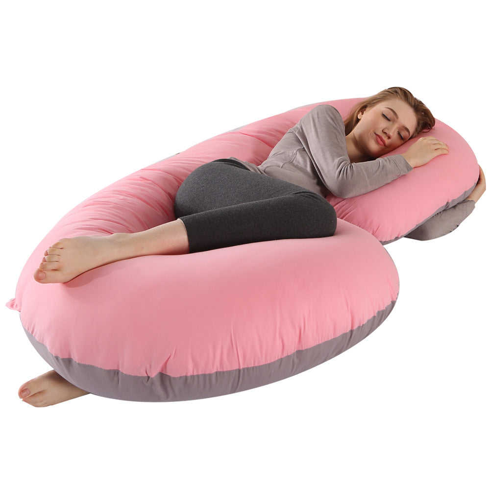 Crystal Velvet C-type Pregnancy Pillow For Sleeping On The Side - TryKid