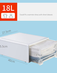 Clothes Storage Box Drawer Type Plastic Thickened Transparent Finishing Box - TryKid
