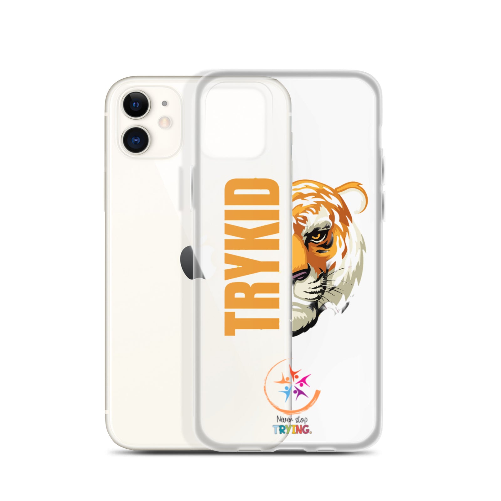 Clear Case for iPhone® with Trykid logo new stylish and trending