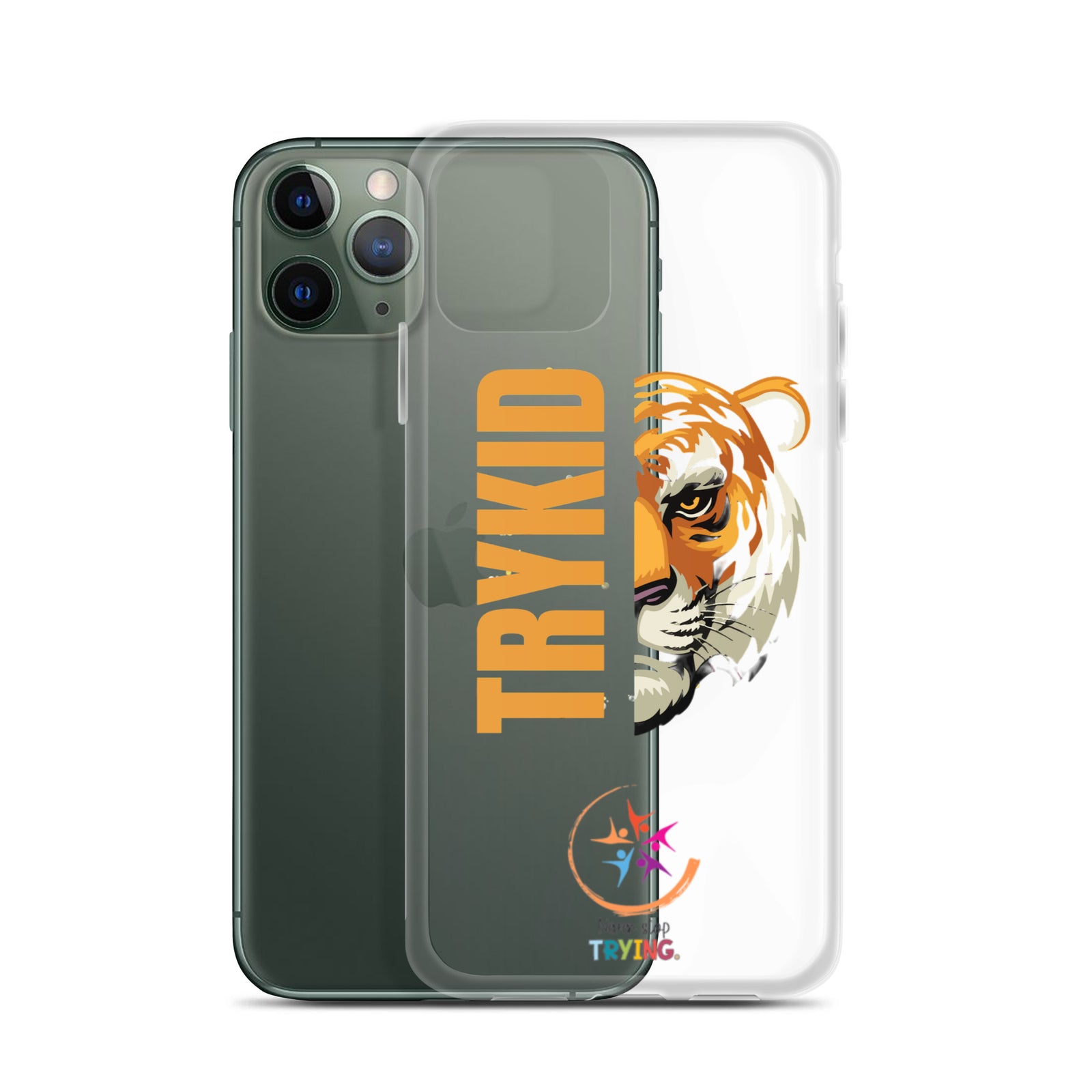 Clear Case for iPhone® with Trykid logo new stylish and trending