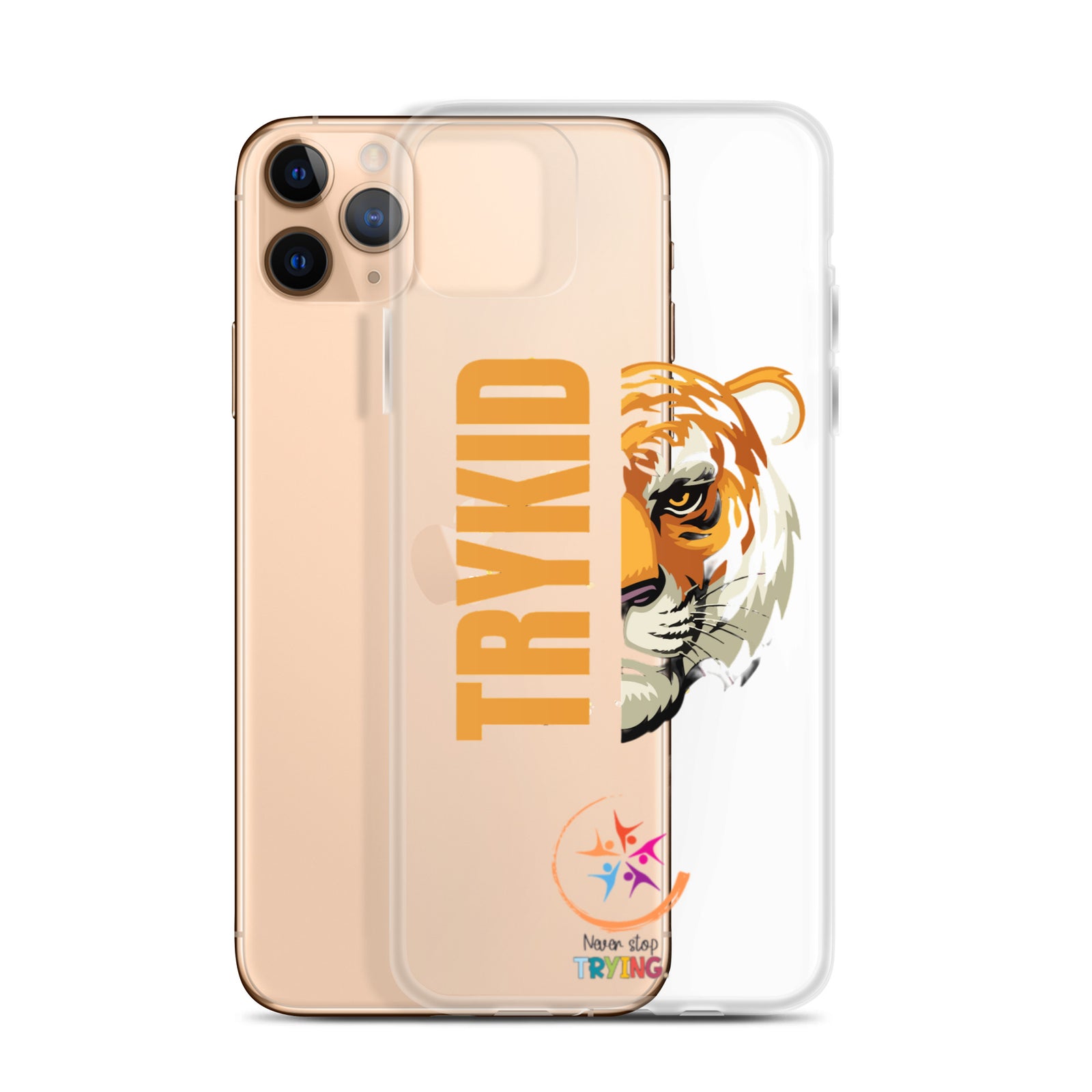 Clear Case for iPhone® with Trykid logo new stylish and trending