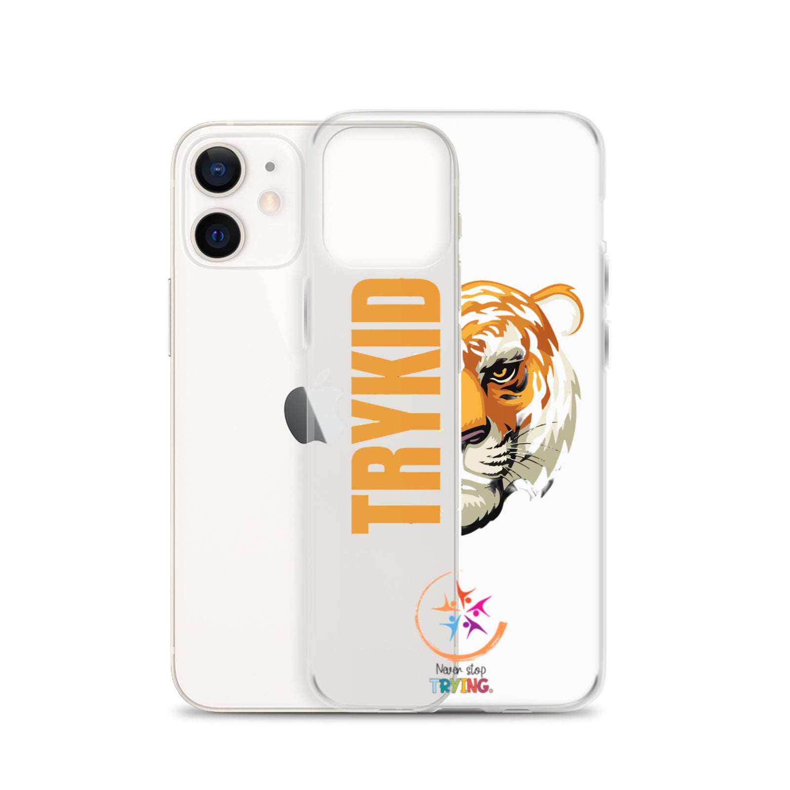 Clear Case for iPhone® with Trykid logo new stylish and trending