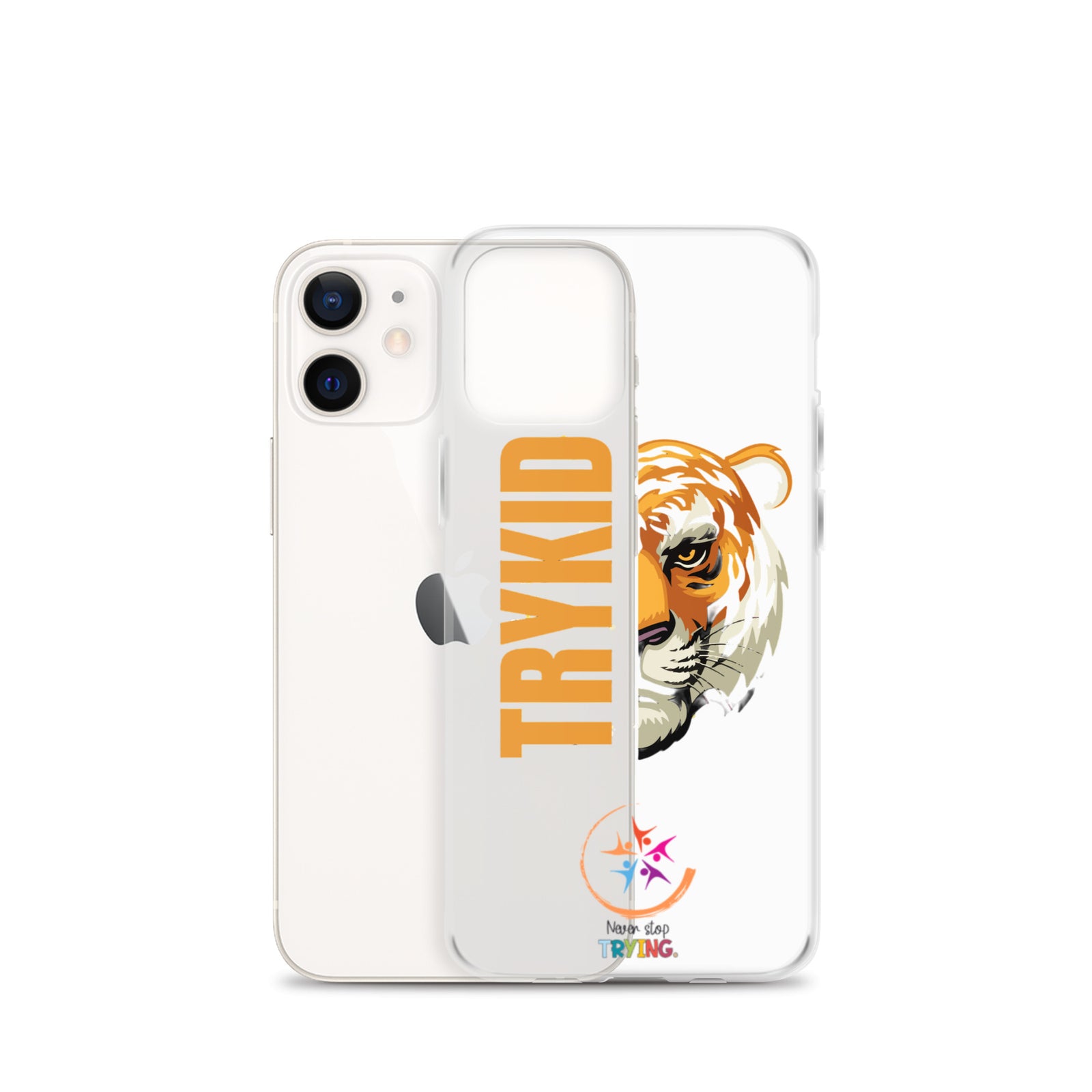 Clear Case for iPhone® with Trykid logo new stylish and trending