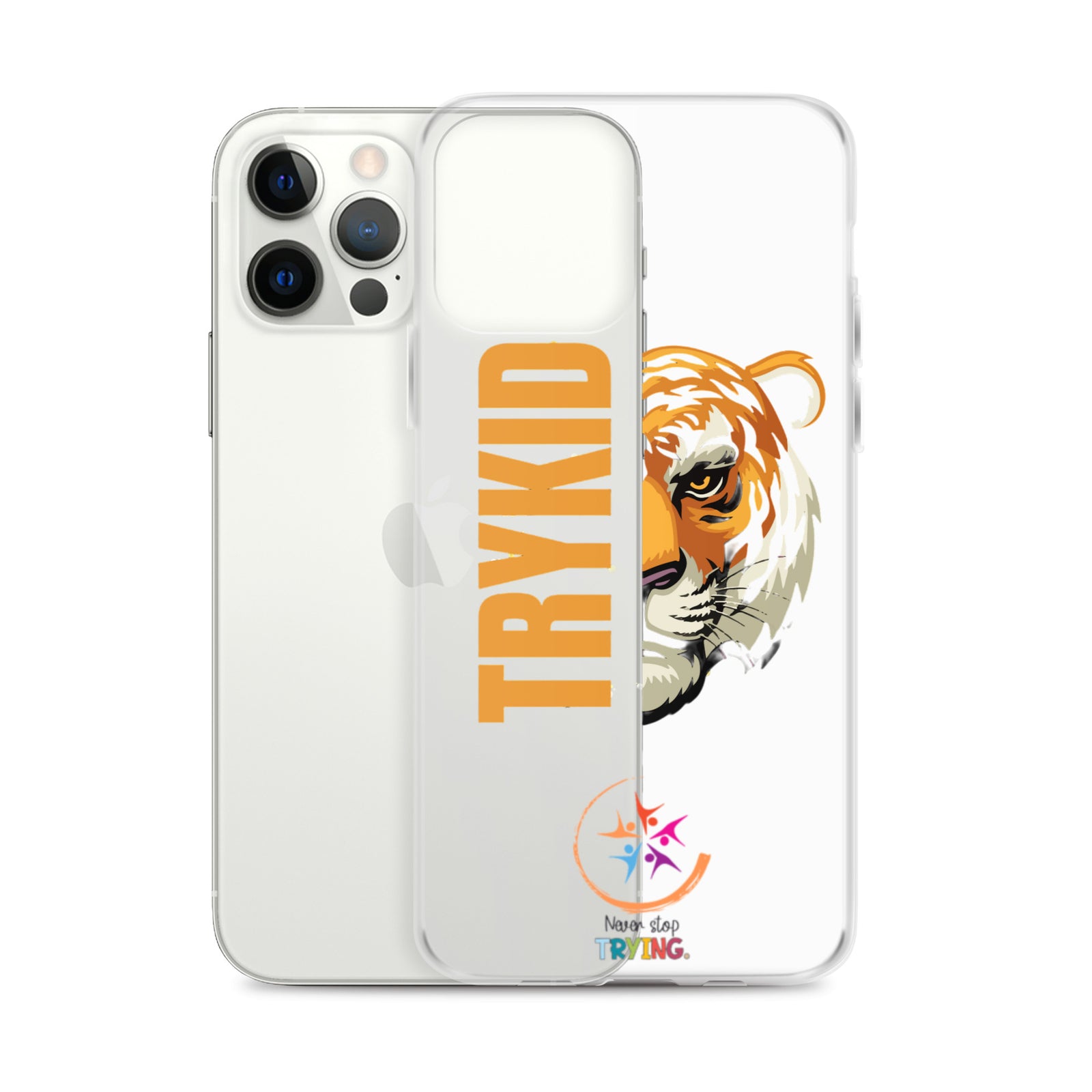 Clear Case for iPhone® with Trykid logo new stylish and trending