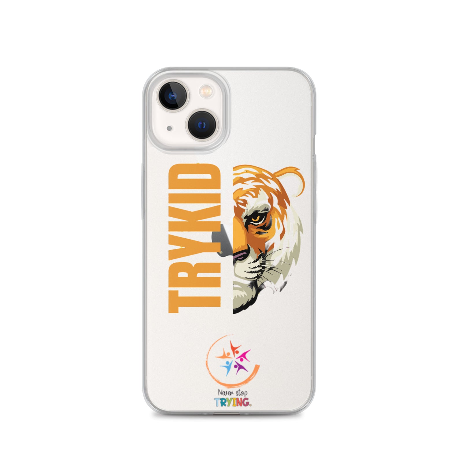 Clear Case for iPhone® with Trykid logo new stylish and trending