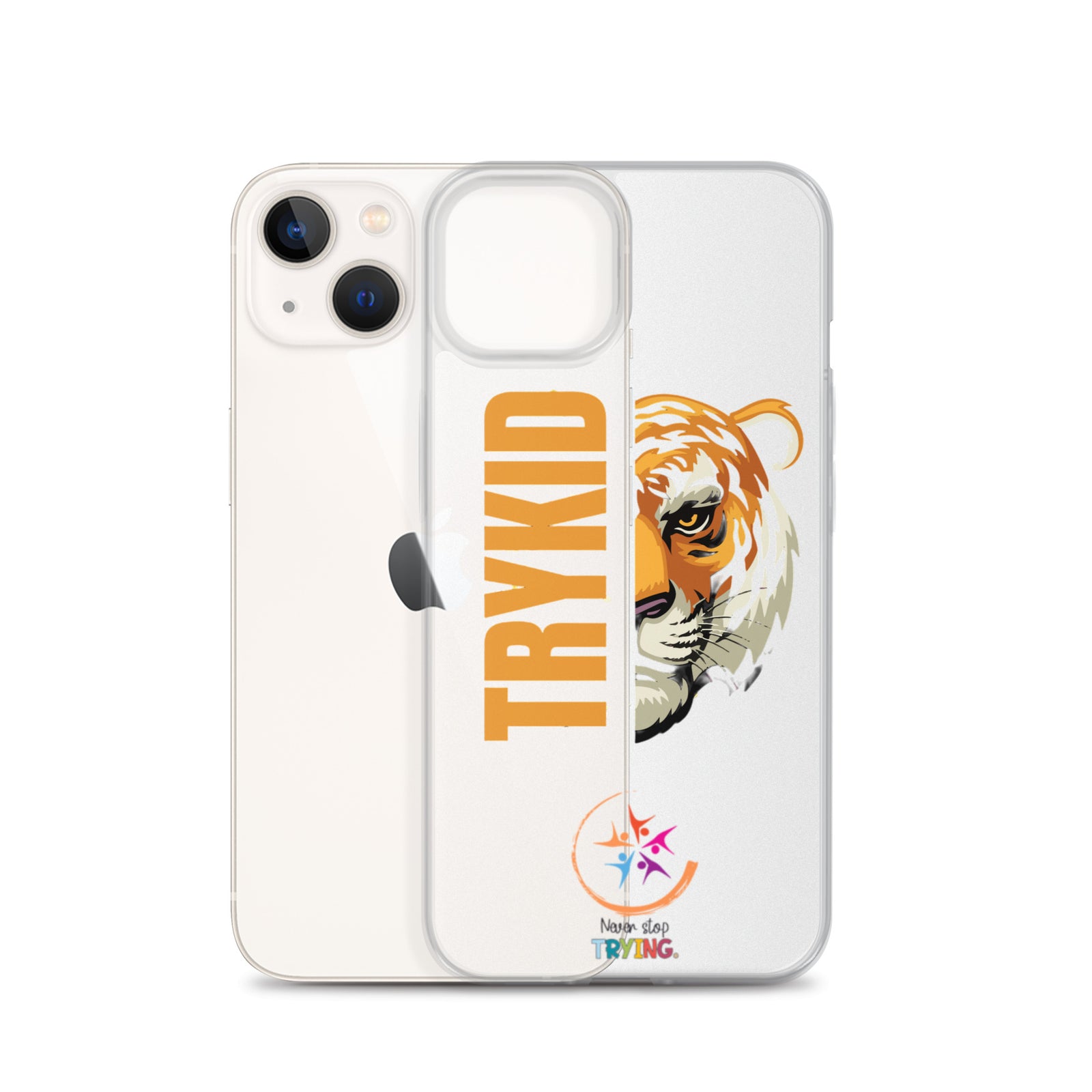 Clear Case for iPhone® with Trykid logo new stylish and trending