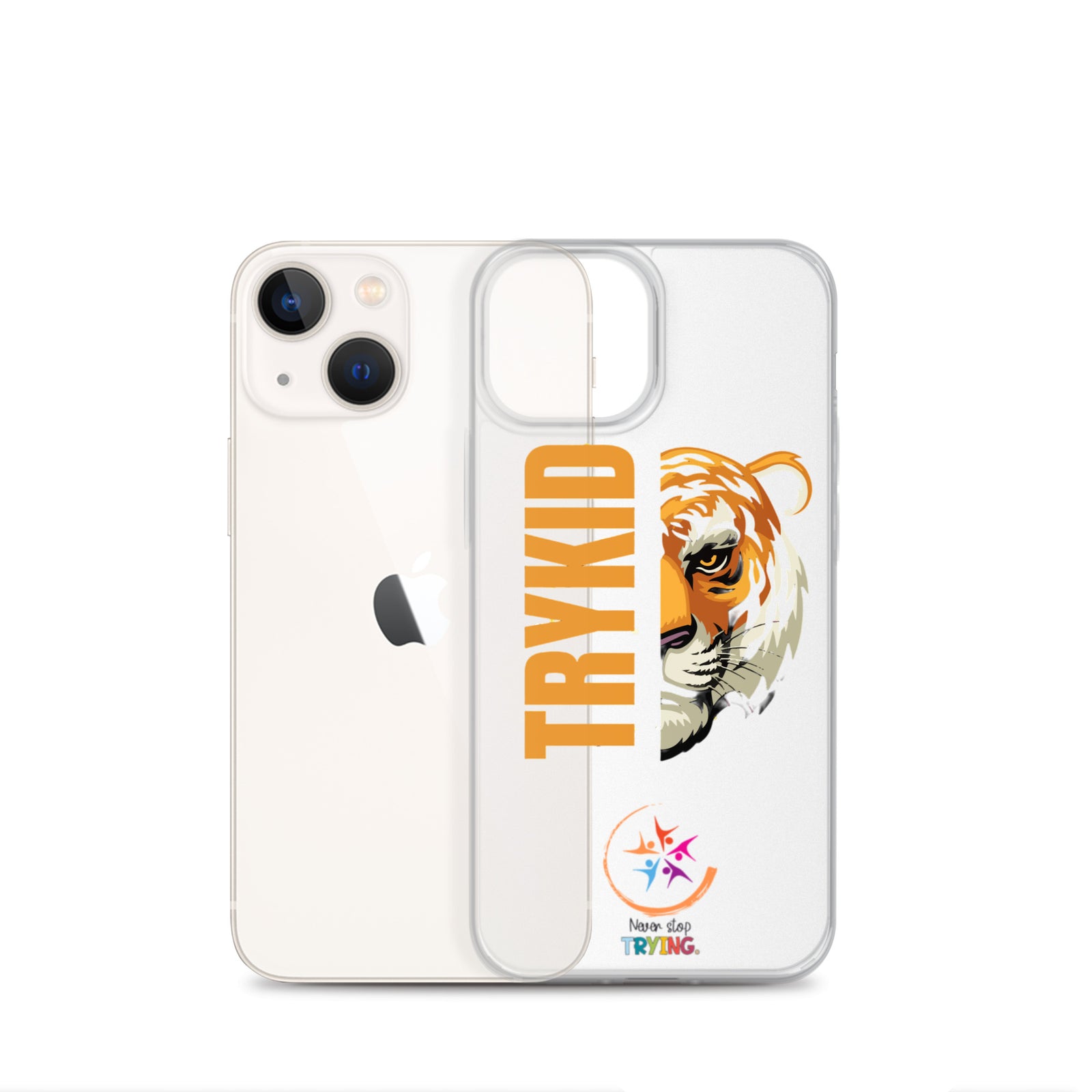 Clear Case for iPhone® with Trykid logo new stylish and trending