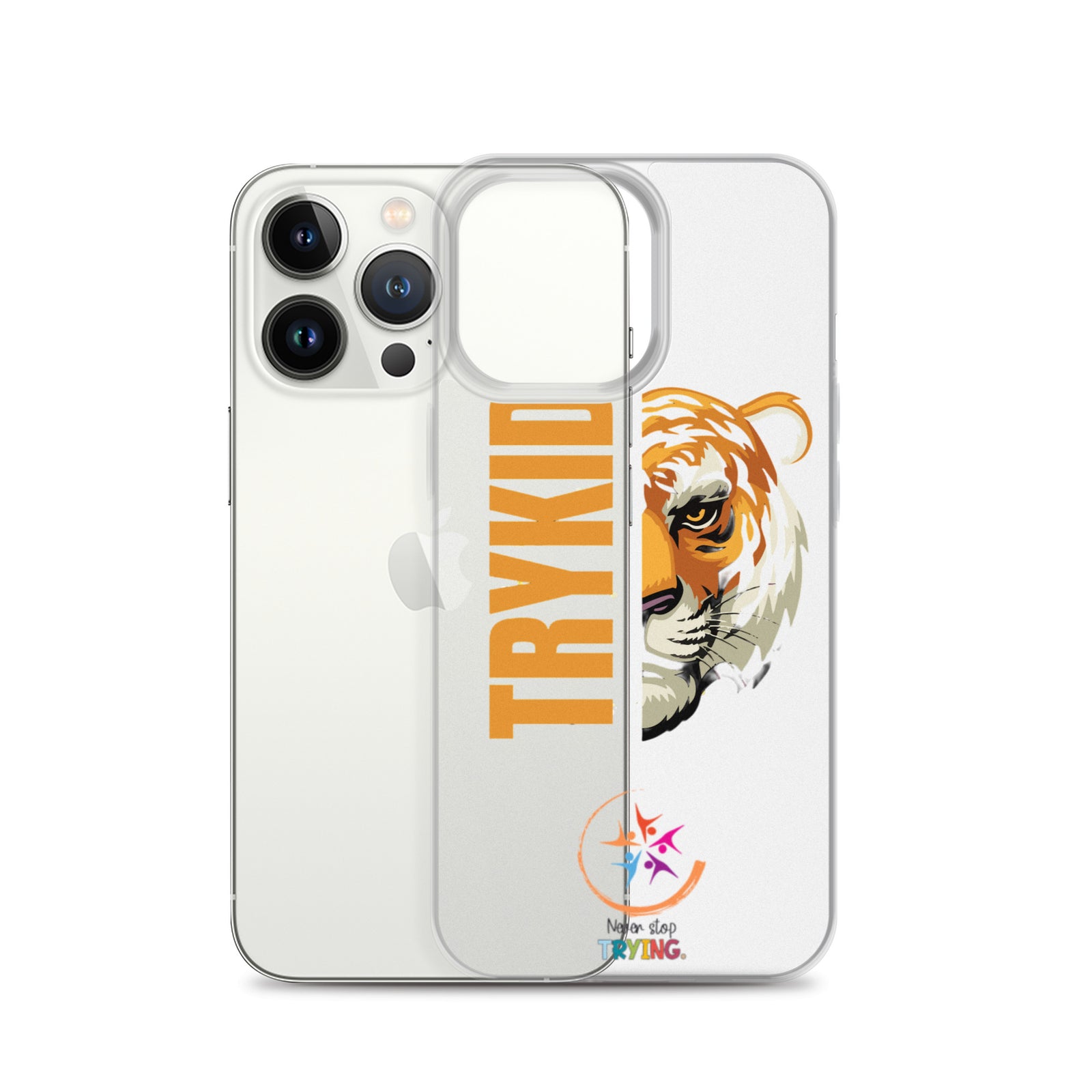 Clear Case for iPhone® with Trykid logo new stylish and trending