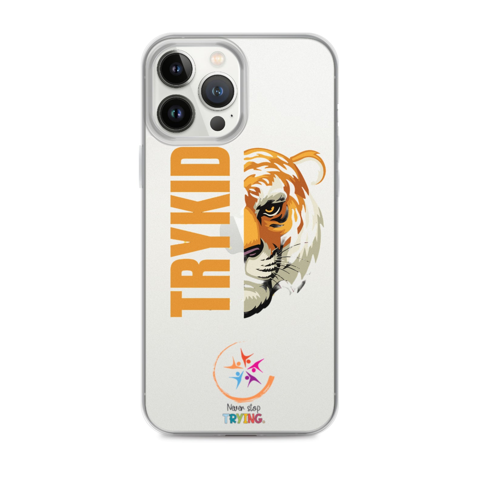 Clear Case for iPhone® with Trykid logo new stylish and trending