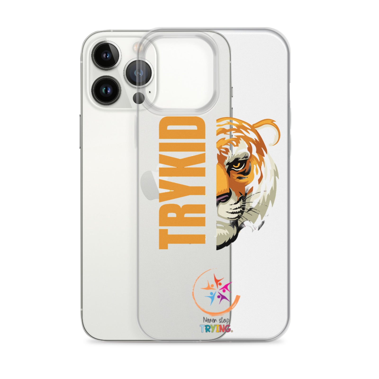 Clear Case for iPhone® with Trykid logo new stylish and trending