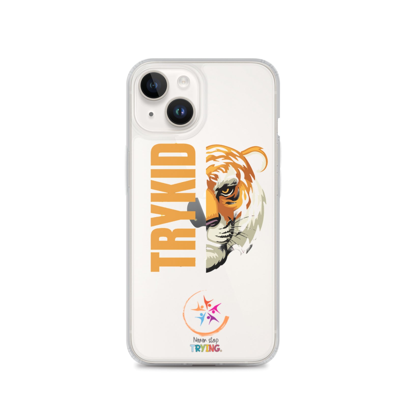 Clear Case for iPhone® with Trykid logo new stylish and trending