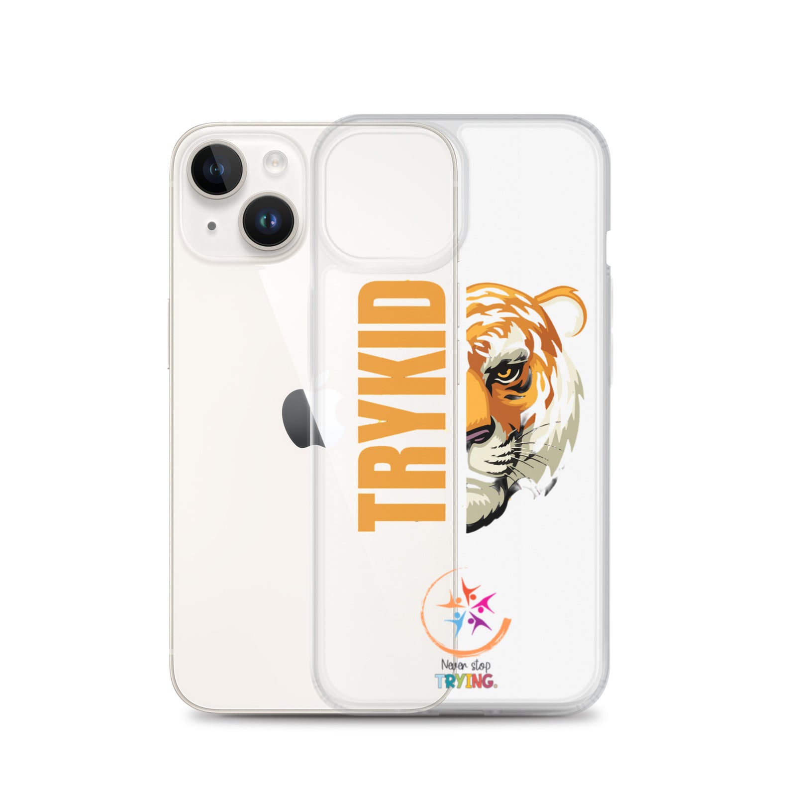 Clear Case for iPhone® with Trykid logo new stylish and trending