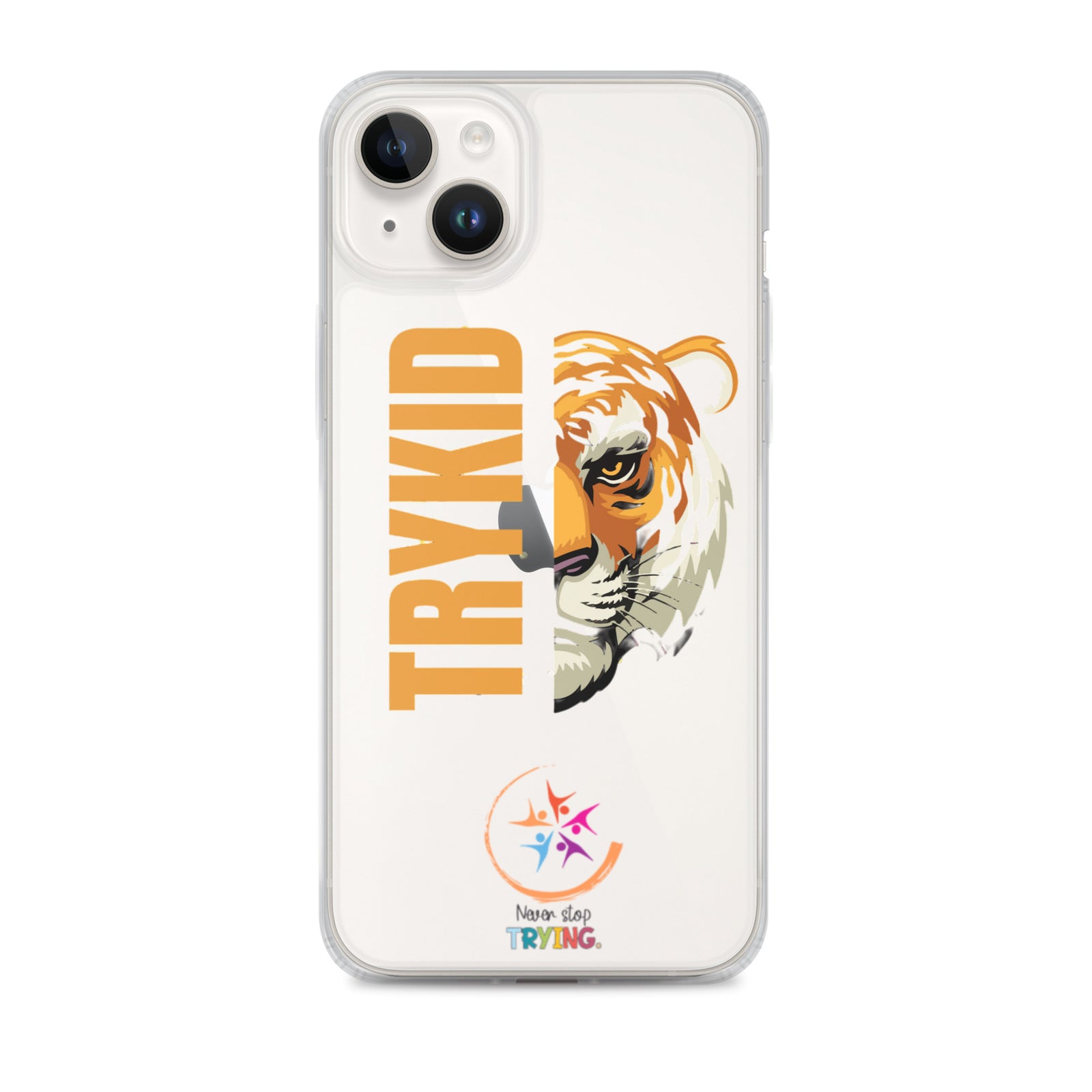 Clear Case for iPhone® with Trykid logo new stylish and trending