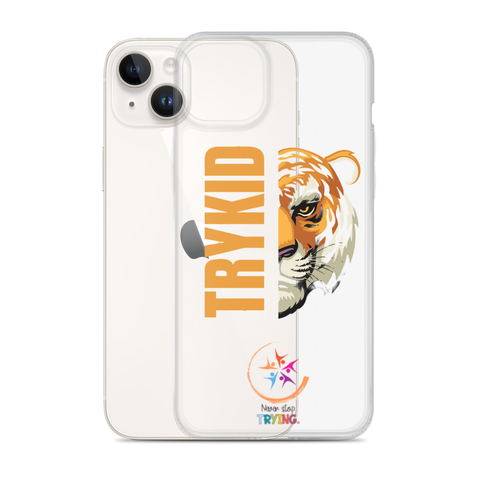 Clear Case for iPhone® with Trykid logo new stylish and trending