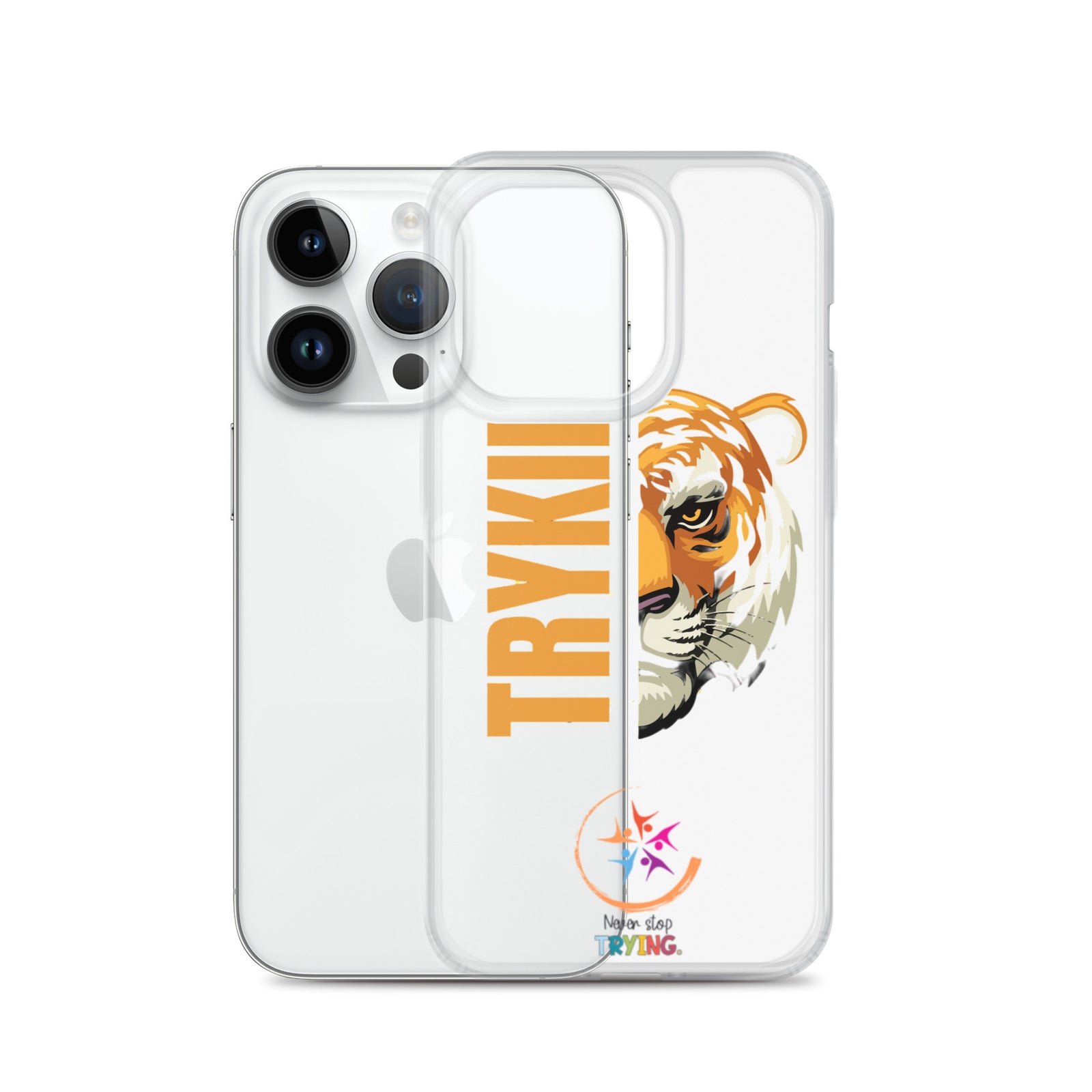 Clear Case for iPhone® with Trykid logo new stylish and trending